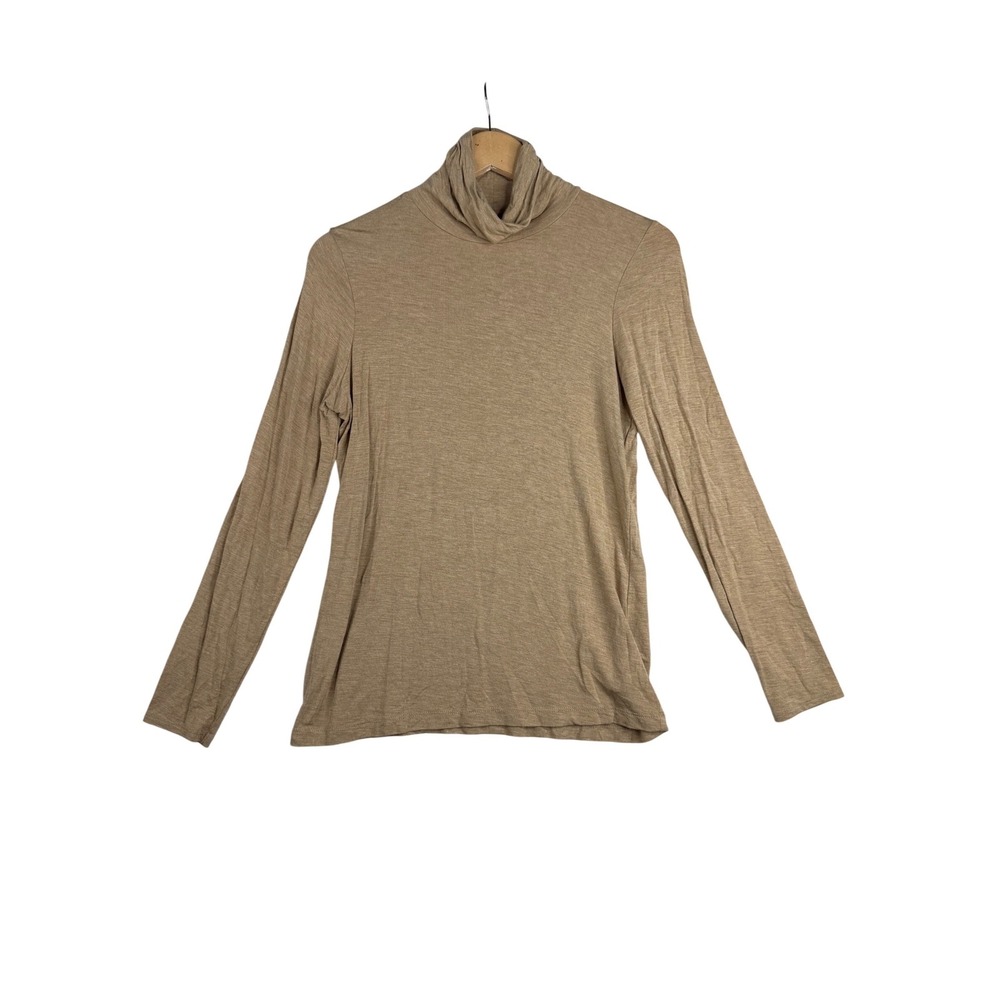 Tahari Turtleneck Pullover Top size Small Light Tan